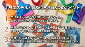 ポリエステル染色の成功ポイントまとめ
