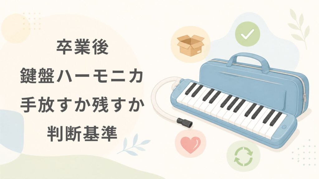 卒業後の鍵盤ハーモニカを手放すか残すかの判断基準