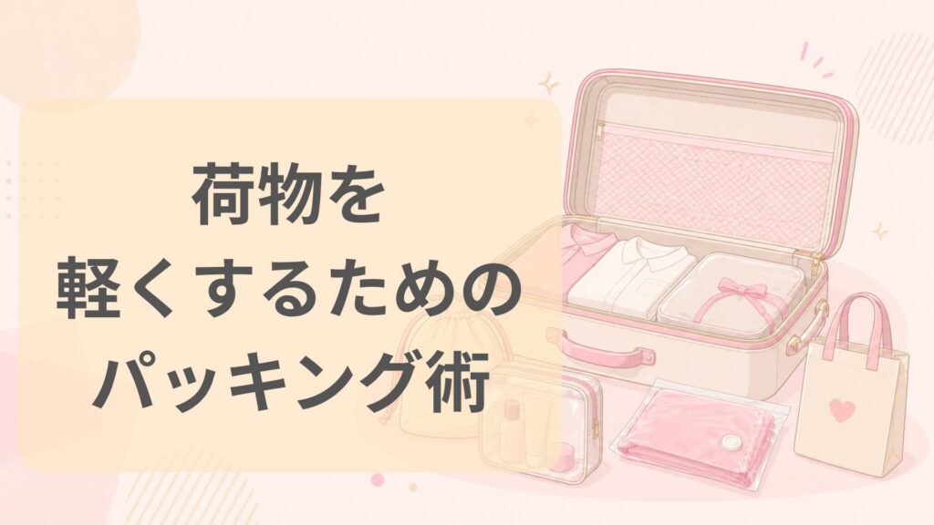 荷物を軽くするためのパッキング術